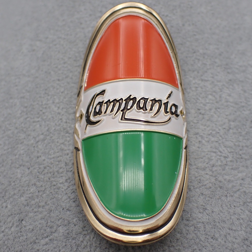 READ Campania Bicycle Head Tube Badge Emblem Tricolor Orange White Green Gold